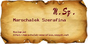 Marschalek Szerafina névjegykártya